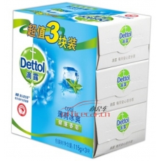 滴露 Dettol 健康抑菌香皂 薄荷冰爽 3块装（115克*3块）