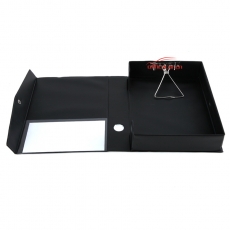 华杰 HUAJIE HJ6012 粘扣档案盒/文件盒/资料盒（带夹）A4 55mm 黑色 20个/箱