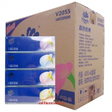 维达 Vinda V2055 经典盒装纸巾 三层 100抽 4盒/提 10提/箱