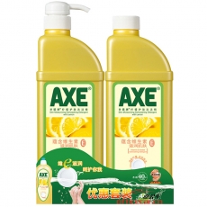 斧头（AXE） 柠檬芦荟护肤洗洁精 1.3kg+1