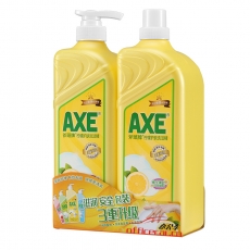 斧头（AXE） 柠檬芦荟护肤洗洁精 1.3kg+1.3kg(泵+补)