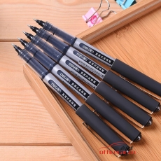 得力 deli S656 0.5mm直液式走珠签字笔中性笔 （黑色）12支/盒