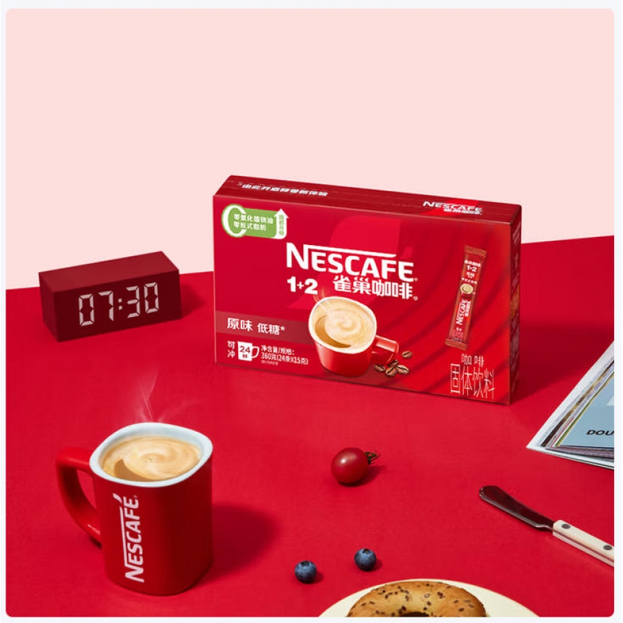 雀巢 Nescafe 原味1+2速溶咖啡 15g/袋 24杯/盒