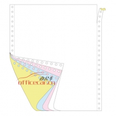 立方(LF) 4联 无等分 天惠电脑打印纸 241-4 70g 80列 带压线（彩色）