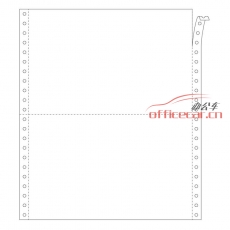 金丝雀（Anary） 1联 二等分 电脑打印纸 241-1 70g 80列 带压线（白色） 1000页/箱