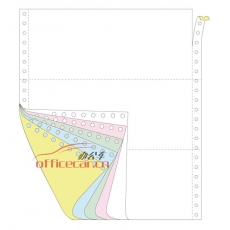 金丝雀（Anary） 5联 三等分 电脑打印纸 241-5 70g 80列 带压线（彩色） 1200页/箱