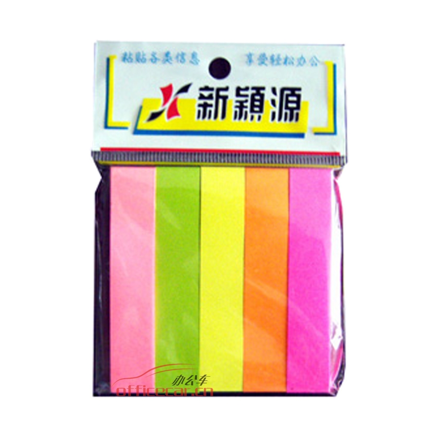 新颖源 Notecubes NO.103HY 5色提示贴（告示贴） 76*15mm （彩色5色）12本/包
