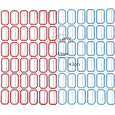 国产 Domestic 手写标签纸 6*6 25*43mm 约60张/包 蓝色