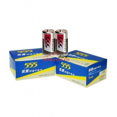 555 R20S 大号/1号优质碳性电池锌锰电池 2个装 12个/盒