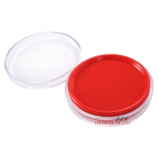 得力 Deli 9863 Ф81.5mm 圆形透明外壳快干印台 红色