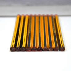 中华 Chung Hwa 6181 HB 抽条沾头铅笔 （黄黑色抽条笔杆）12支/盒