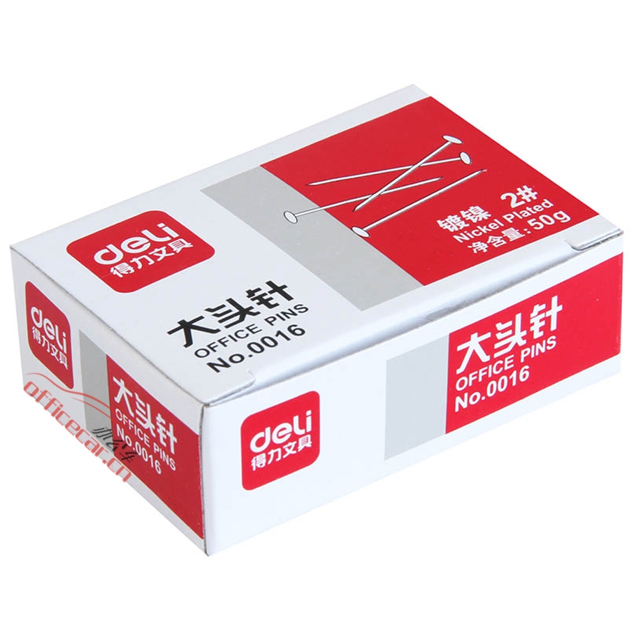 得力 Deli 0016 大头针 24mm 50g/盒