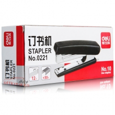 得力 Deli 0221 （用小钉）订书机10# 颜色随机（小号）