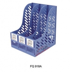 富强 FuQiang FQ918A 三档 杂志架 蓝色 （硬胶）