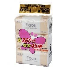 洁柔 C&S JR069 抽纸Face面子系列3层135抽抽式面巾纸*3包(中规格)百花香味