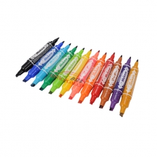 斑马 ZEBRA MO-150-MC 大双头记号笔（油性记号笔）速干耐水 (12色) 12色/套