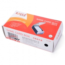 益而高 Eagle 818M 中型透明名片盒 （黑色） 6个/盒