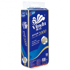 维达 Vinda V4073 蓝色经典卫生纸卷纸 200g 10卷/条 6条/袋