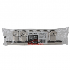 得力 Deli 9522 圆形铁票夹 64mm 6个/袋
