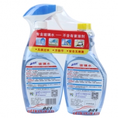 蓝月亮 BlueMoon 玻璃水(瓶+瓶补) 玻璃清洁剂 500g+500g/组 12组/箱