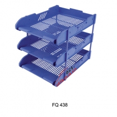 永益/富强 438A 三层文件盘 (黑色/蓝色）