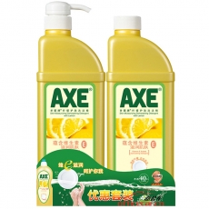 斧头（AXE） 柠檬芦荟护肤洗洁精 1.3kg+1.3kg(泵+补)