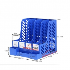 富强 FuQiang FQ9948 多功能四格/四档 杂志架 蓝色