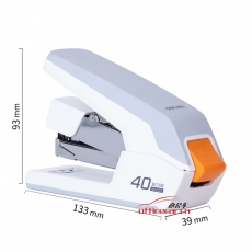 得力(deli)0371 省力型订书机/订书器 适配24/6,26/6及24/8订书钉 办公用品 白色